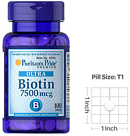 Биотин Puritan's Pride Ultra Biotin 7500 mcg 100 таб