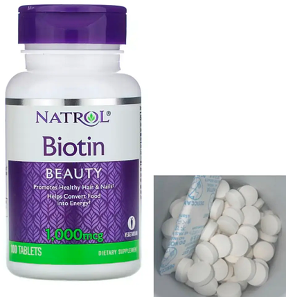 Біотин Natrol Biotin 1,000 mcg 100 таб, фото 2