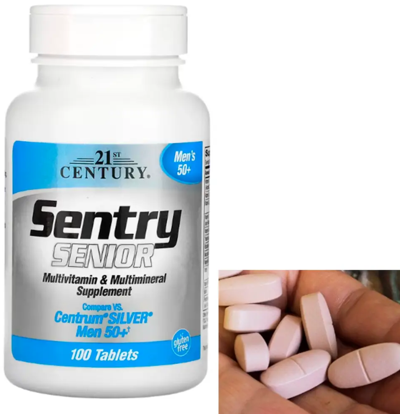 Вітаміни для чоловіків 21st Century Sentry Senior Men 50+ 100таб