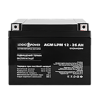 Акумулятор кислотний AGM LogicPower LPM 12 - 26 AH