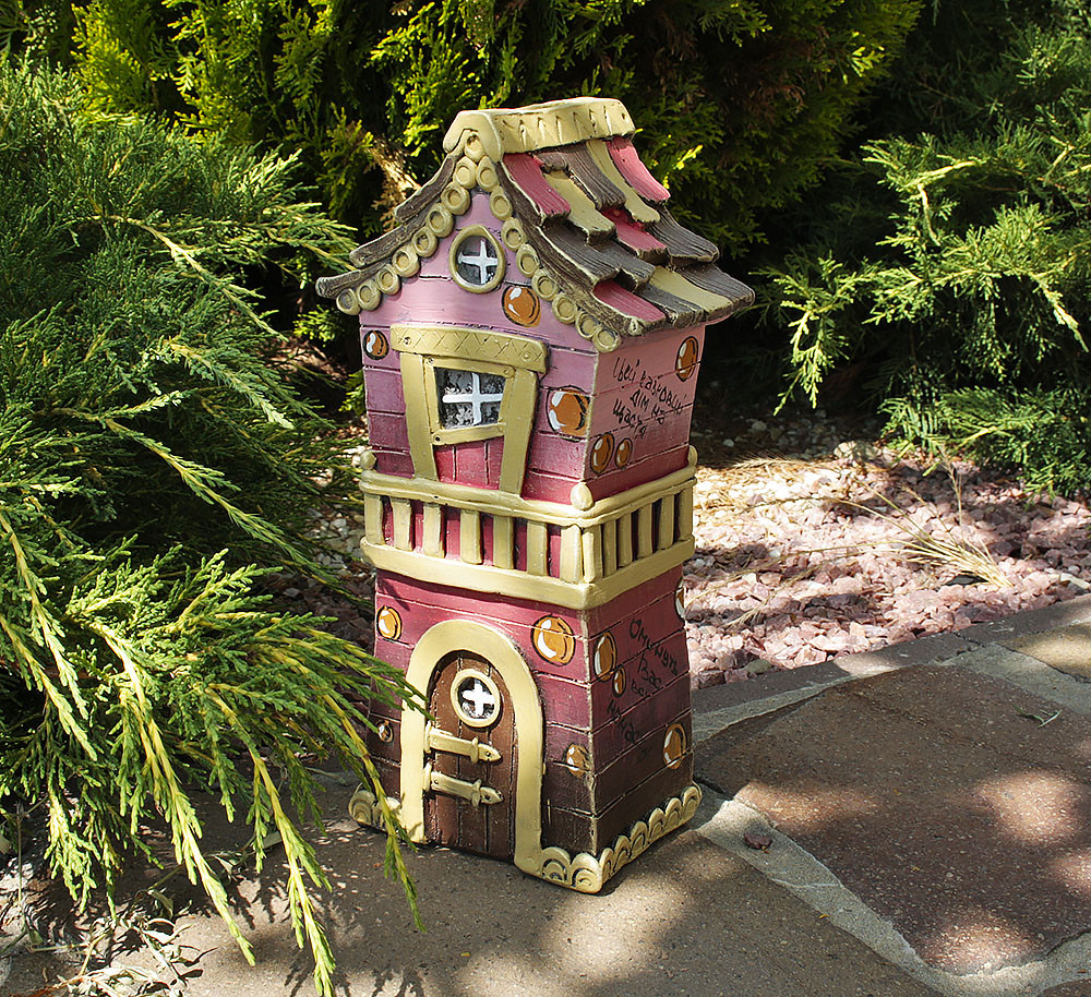 Скарбничка Будиночок Казковий - кораловий гіпс Гранд Презент КГ603-4, фото 1