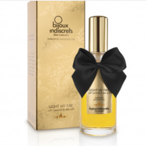 Зігріваюча масажна олія LIGHT MY FIRE, 100 мл. солона карамель Bijoux Cosmetiques (Іспанія)