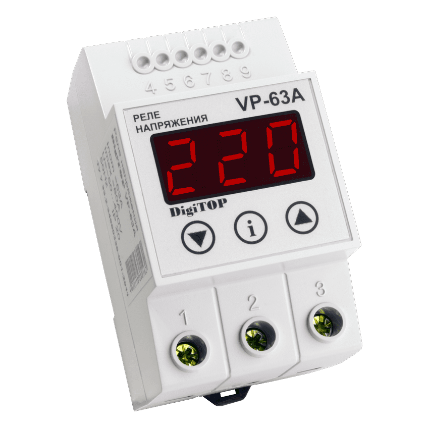 Реле контролю напруги DigiTOP VP-63А однофазне