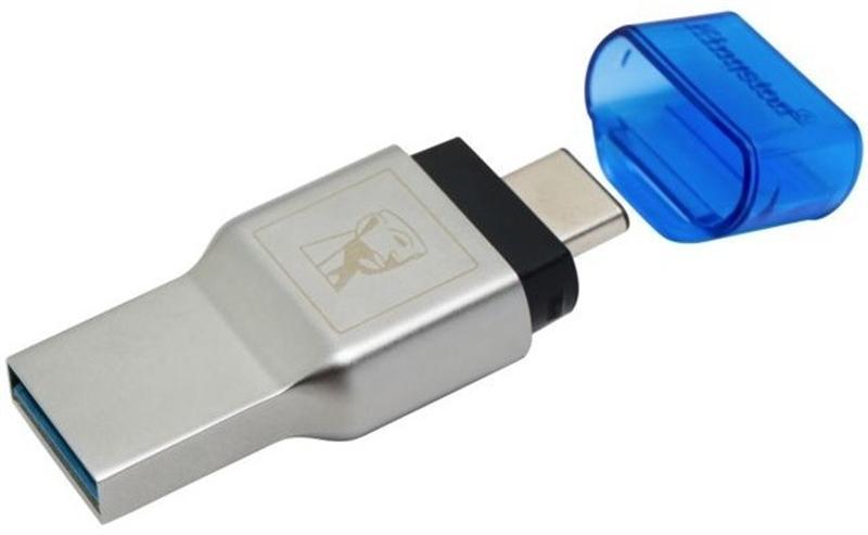 Картридер Kingston MobileLite Duo 3C Dual Interface USB3.1 Type-A and Type-C microSD (FCR-ML3C) Metall Casing - фото 3 - id-p1656976520
