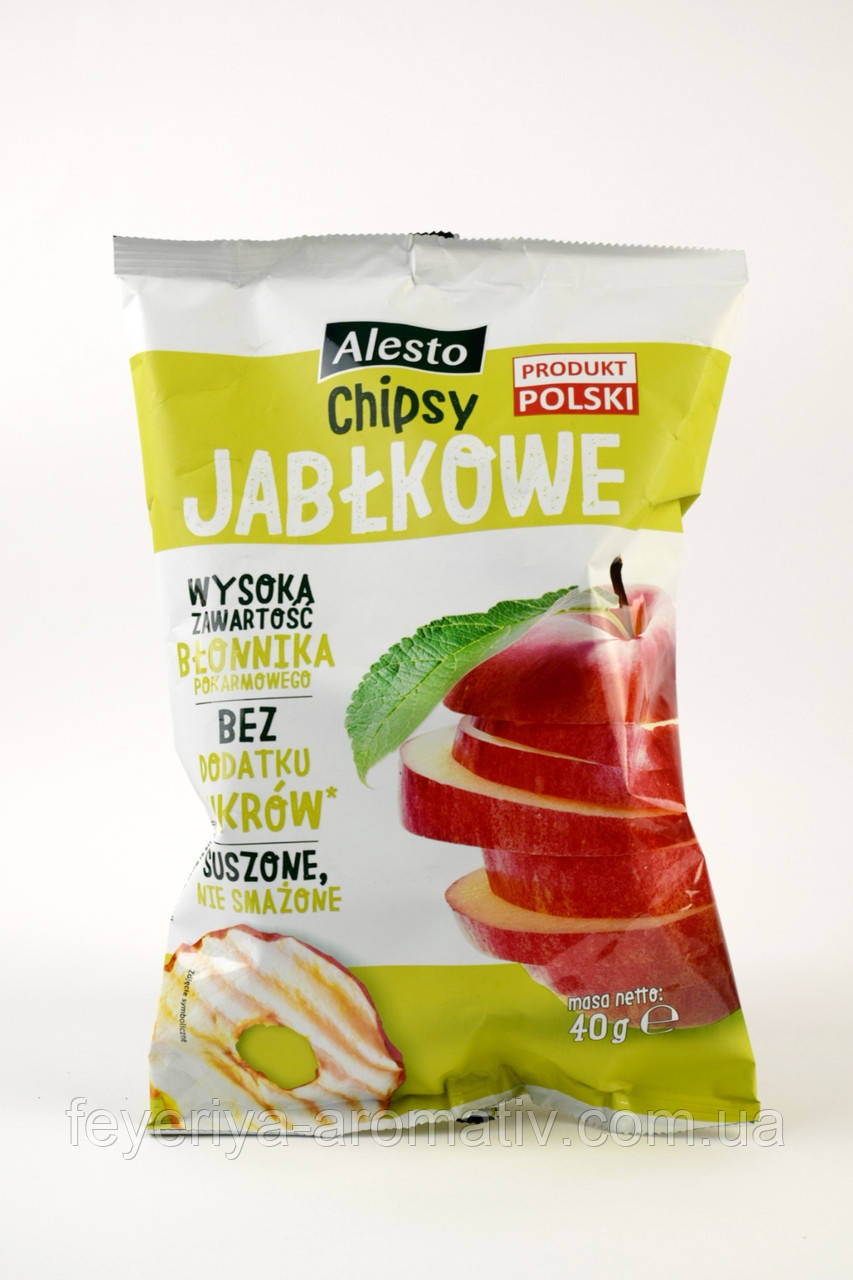 Чіпси яблучні Alesto Chipsy Jablowe 40 г Польща, фото 1