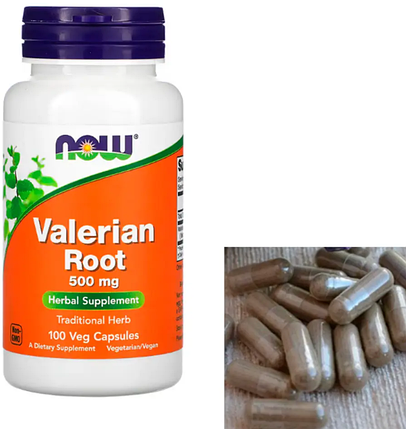 Корінь валеріани NOW Valerian Root 500 mg 100 кап, фото 2