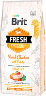 Сухой корм собак Brit Fresh Chicken with Potato Adult Great Life с курицей 2.5 кг