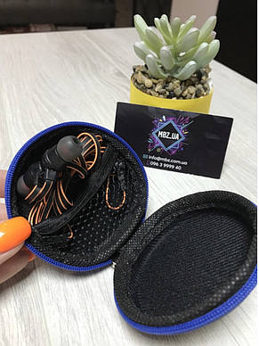 Вакуумні навушники JBL E10 магнітні з мікрофоном і чохлом Помаранчеві, фото 4