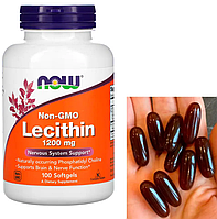 Лецитин подсолнечный NOW Sunflower Lecithin 1200 мг 100 гел капс