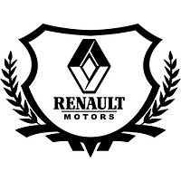 Виниловая наклейка на авто - Renault Motors Щит с логотипом размер 20 см