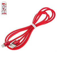 USB кабель Hoco U55, USB тип-A, Lightning, 120 см, 2,4 А, красный, #6957531096252