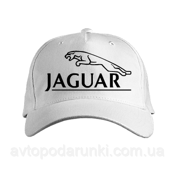 Кепка JAGUAR біла, бейсболка з лотипом авто Ягуар