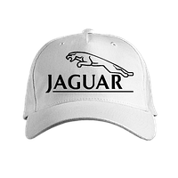 Кепка JAGUAR белая, бейсболка с лотипом авто Ягуар