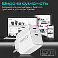 Мережевий зарядний пристрій Promate PowerPort-65 Вт, 2хUSB-C Power Delivery White, фото 6