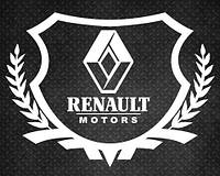 Виниловая наклейка на авто - Renault Motors Щит с логотипом размер 50 см