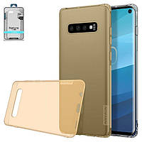 Чехол Nillkin Nature TPU Case для Samsung G975 Galaxy S10 Plus, коричневый, прозрачный, Ultra Slim, силикон,