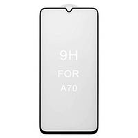 Защитное стекло All Spares для Samsung A705F/DS Galaxy A70, 5D Full Glue, черный, cлой клея нанесен по всей