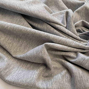 Ткань кулір стрейч Туреччина 190 г./м2 (футболкова) Світло-сірий меланж