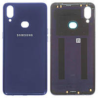 Задняя панель корпуса для Samsung A107F/DS Galaxy A10s, синяя, с боковыми кнопками