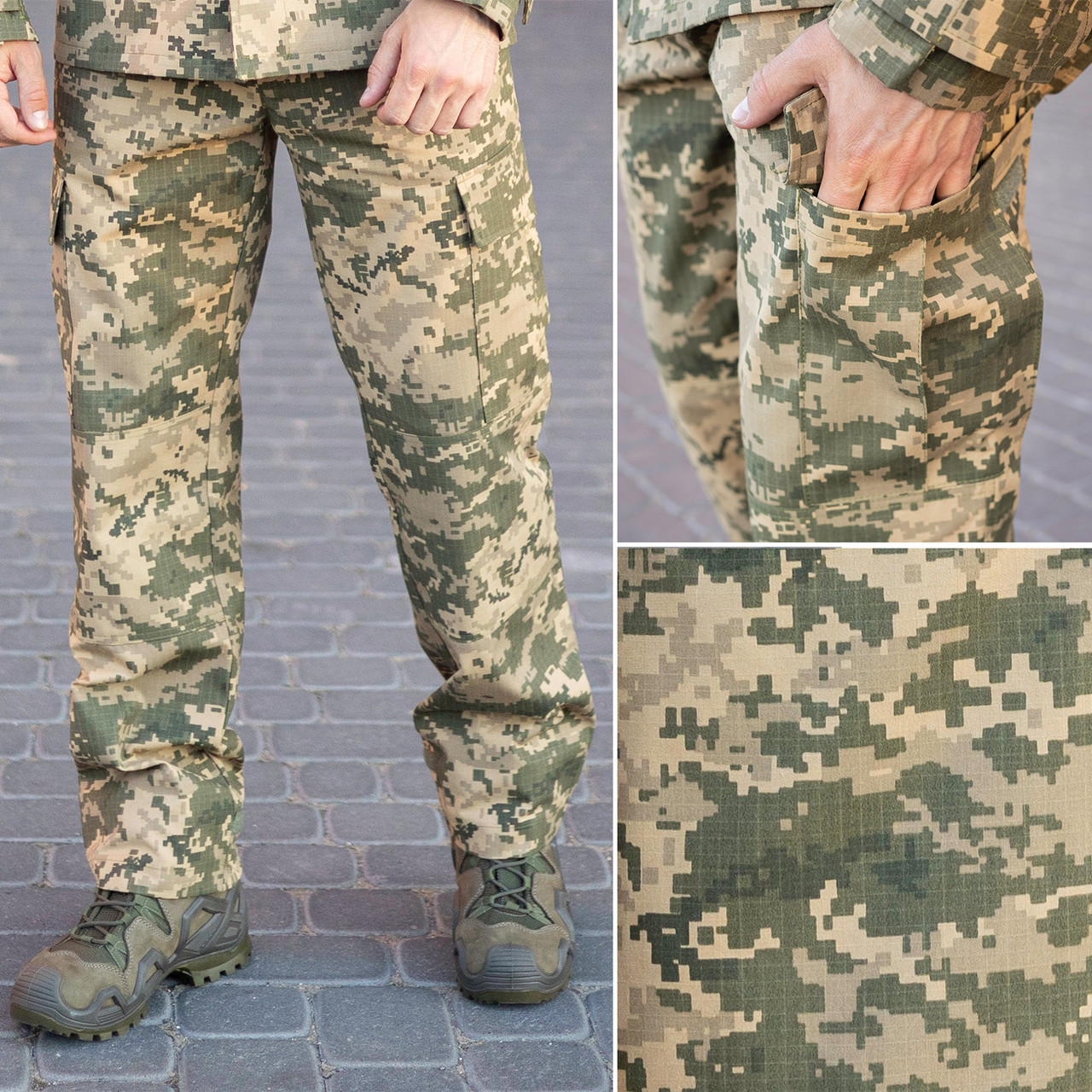 Штани тактичні 4 кишені Grifon BASE "Піксель ЗСУ" ріп-стоп (вафелька) розмір 50, фото 1
