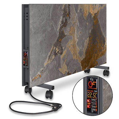 Підлоговий керамічний обігрівач FLYME 1200PG (слейт) з програматором і ніжками