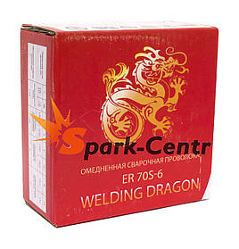 Обміднений зварювальний дріт 0,8мм (упаковка - 1кг) ER70S-6 (СВ08Г2С) TM Welding Dragon