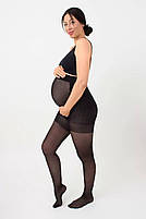 Колготки для вагітних Giulia 40 ДЕН Колготи зі вставкою Нижня білизна для жінок 40 DEN Чорні-Бежеві, фото 2
