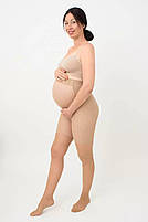 Колготки для вагітних Giulia 40 ДЕН Колготи зі вставкою Нижня білизна для жінок 40 DEN Чорні-Бежеві, фото 3