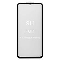 Защитное стекло All Spares для Huawei Y9 (2019), 5D Full Glue, черный, cлой клея нанесен по всей поверхности