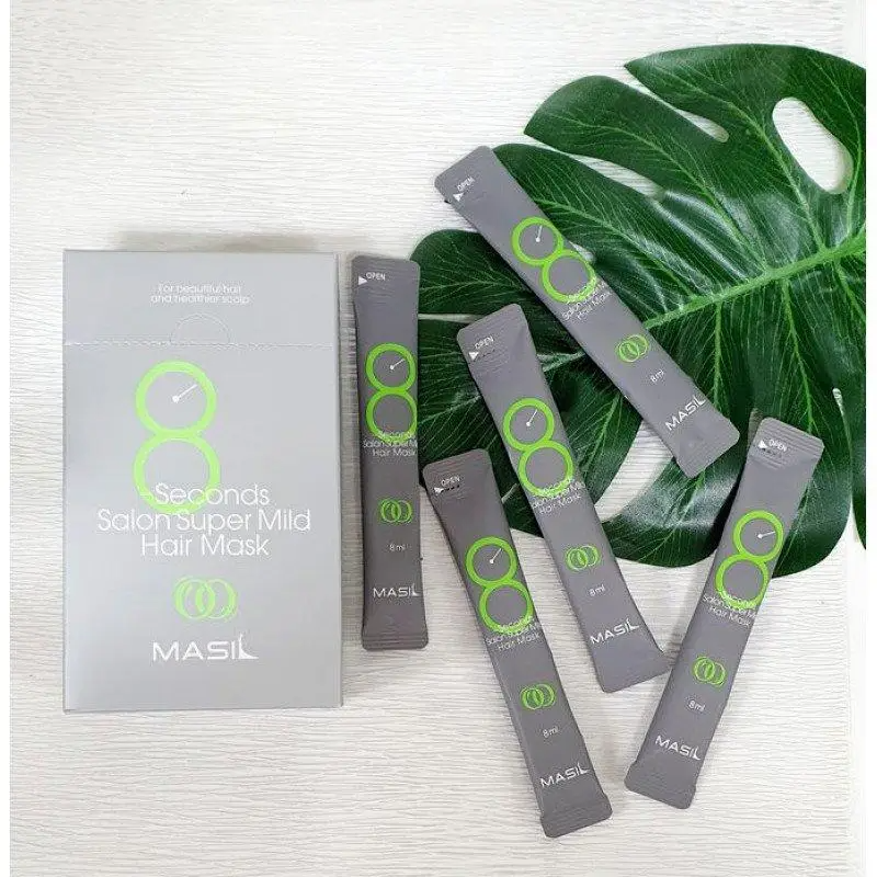 М'яка відновлююча маска для волосся Masil 8 Seconds Super Salon Mild Hair Mask Green 8 мл, фото 1