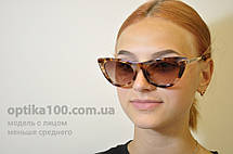 Сонцезахисні жіночі окуляри З ДІОПТРІЯМИ ДЛЯ ЗОРУ. Вузькі, форма «Лисички», фото 2
