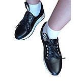 Кросовки жіночі шкіряні чорний розмір 36, фото 7