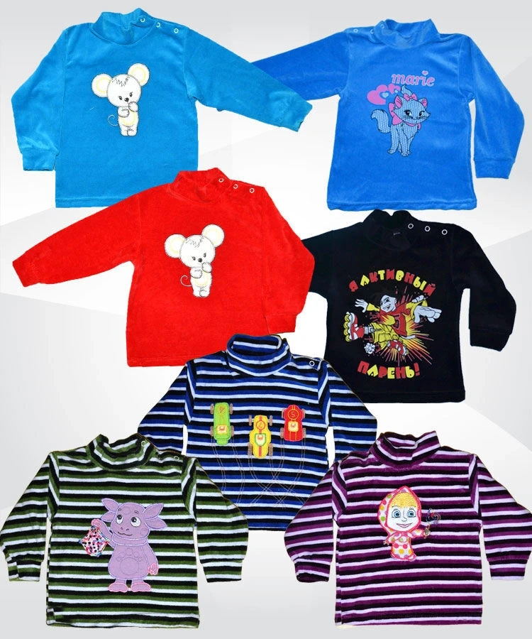 Джемпер дитячий велюровий 00990 Мікс велюр / вишивка