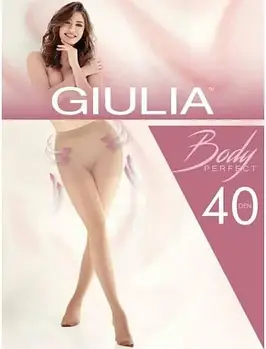 Колготи 40 ден з утягуючими шортиками Giulia Perfect Body 40 чорного капучино бежевого кольорів розмірів 2 3 4