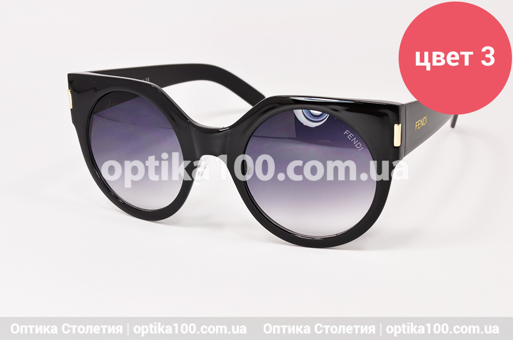 Сонцезахисні окуляри ДЛЯ ЗОРУ З ДІОПТРІЯМИ в стилі Fendi. Чорні