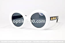 Білі круглі сонцезахисні окуляри ДЛЯ ЗОРУ З ДІОПТРІЯМИ, фото 3