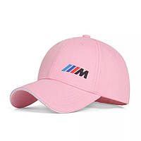 Кепка BMW без лого спорт рожева, бейсболка без лого спорт рожева