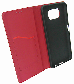 Чохол-книжка Xiaomi POCO X3/POCO X3 Pro red Leather, фото 2