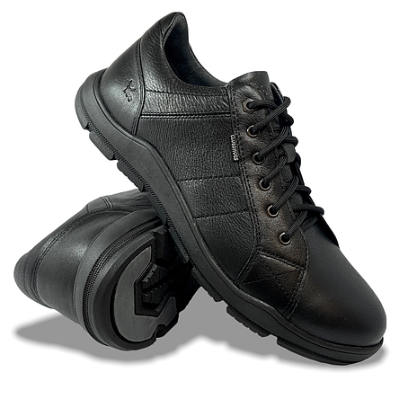 Чоловічі кросівки осінні чорні шкіряні Clubshoes на шнуровці осінь/весна демі, фото 1