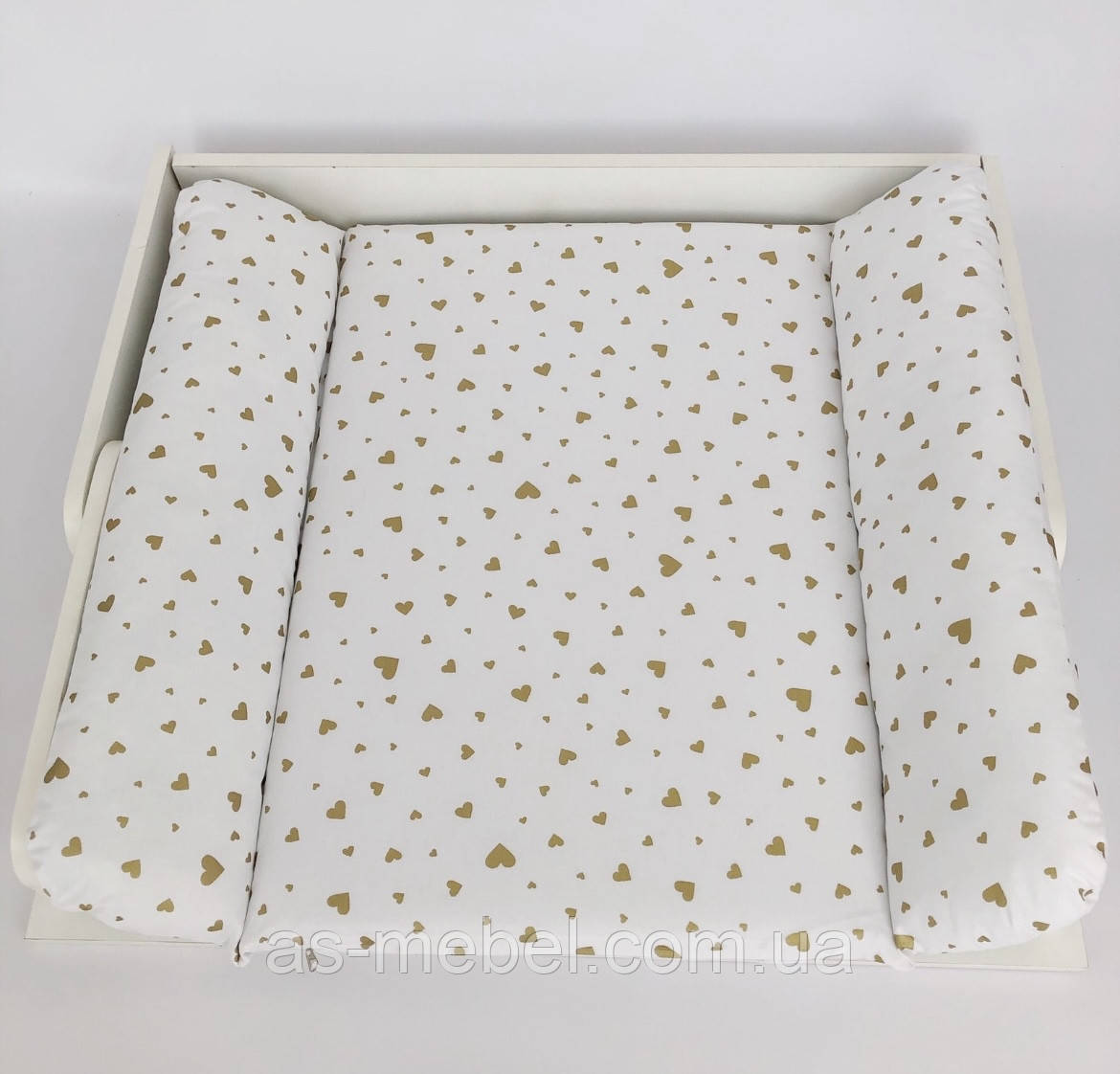 Пеленальний матрас з серцями, фото 1