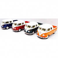 Модель автобус-пикап Volkswagen Double-Cab (1963) 5 Kinsmart KT5387W метал инерцион машинка игрушка для детей