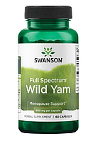 Дикий Ямс повного спектру від Swanson(Wild Yam), 400 мг, 60 капсул