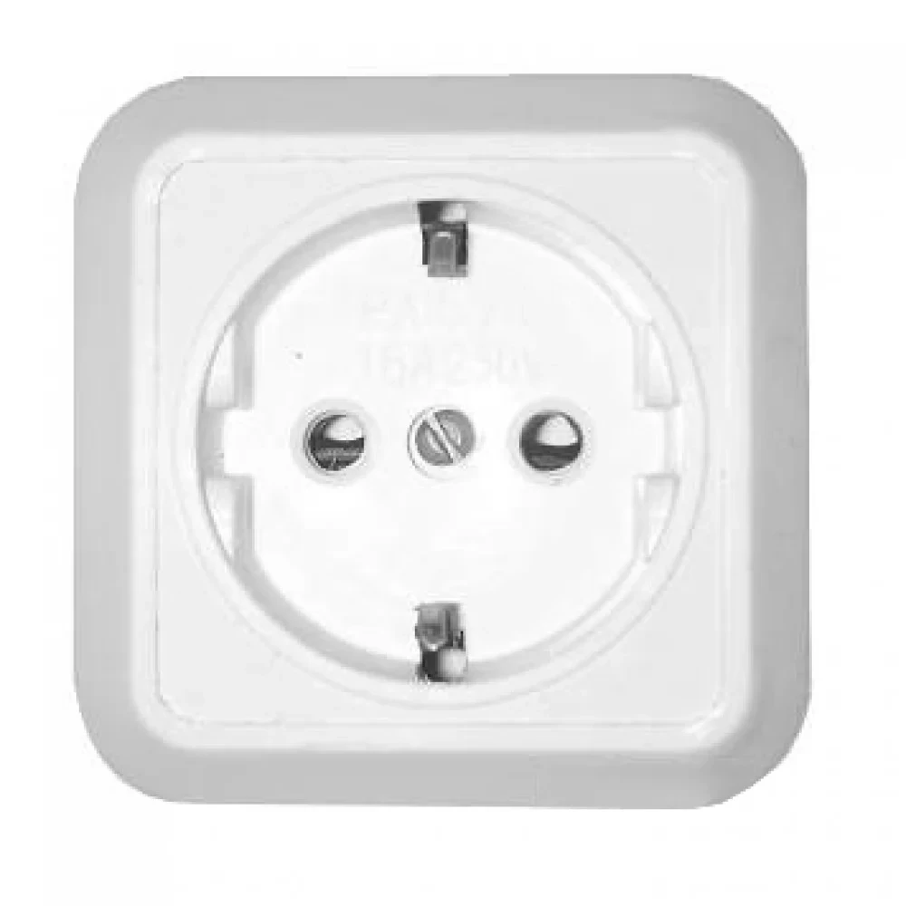 Розетка одинарна відкритого встановлення з РА16-У17 (кераміка), фото 1