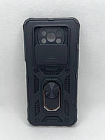 Чохол протиударний для Xiaomi Poco X3 / X3 pro Антишок Шторка кільце Чорний