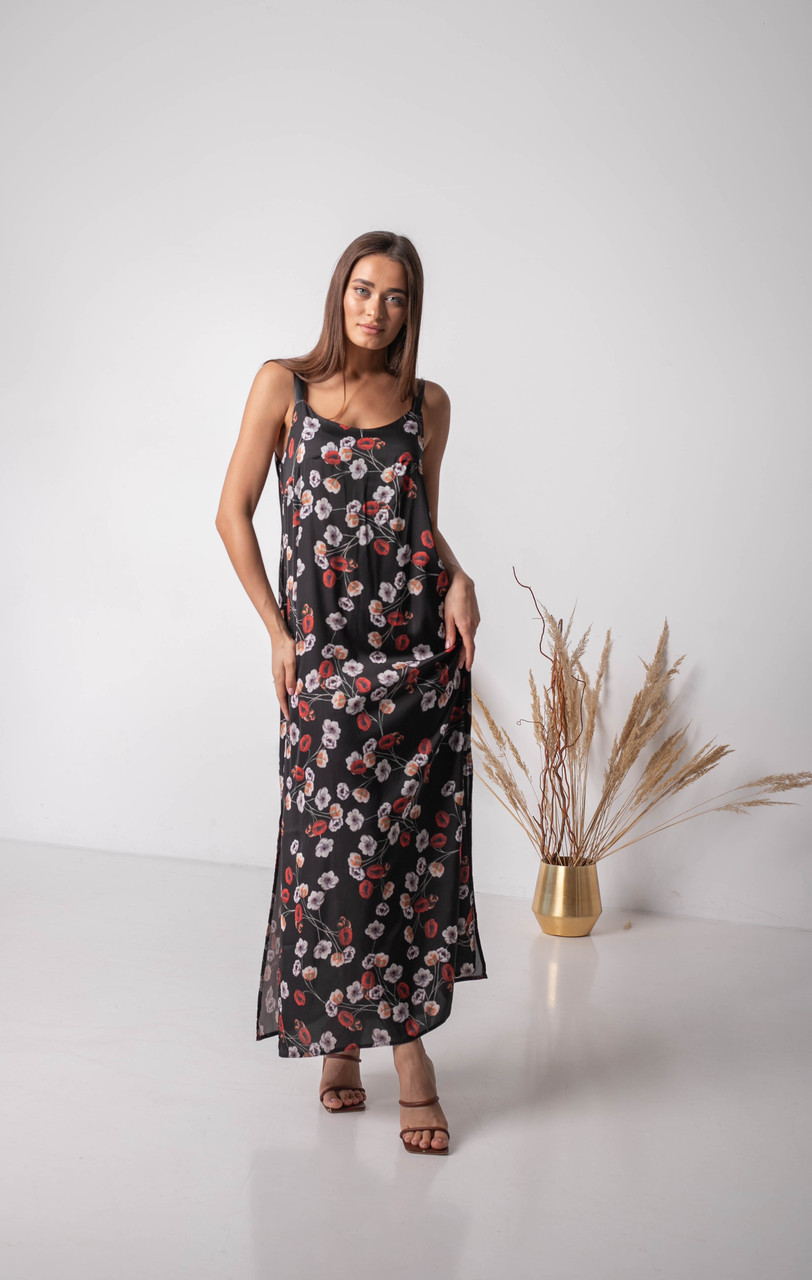 Довга плаття з шовку "312" Розміри 42,44,46,48, фото 1