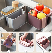 Кухонний складаний органайзер для мийки Organizer wash basin / Органайзер для кухонної раковини, фото 5