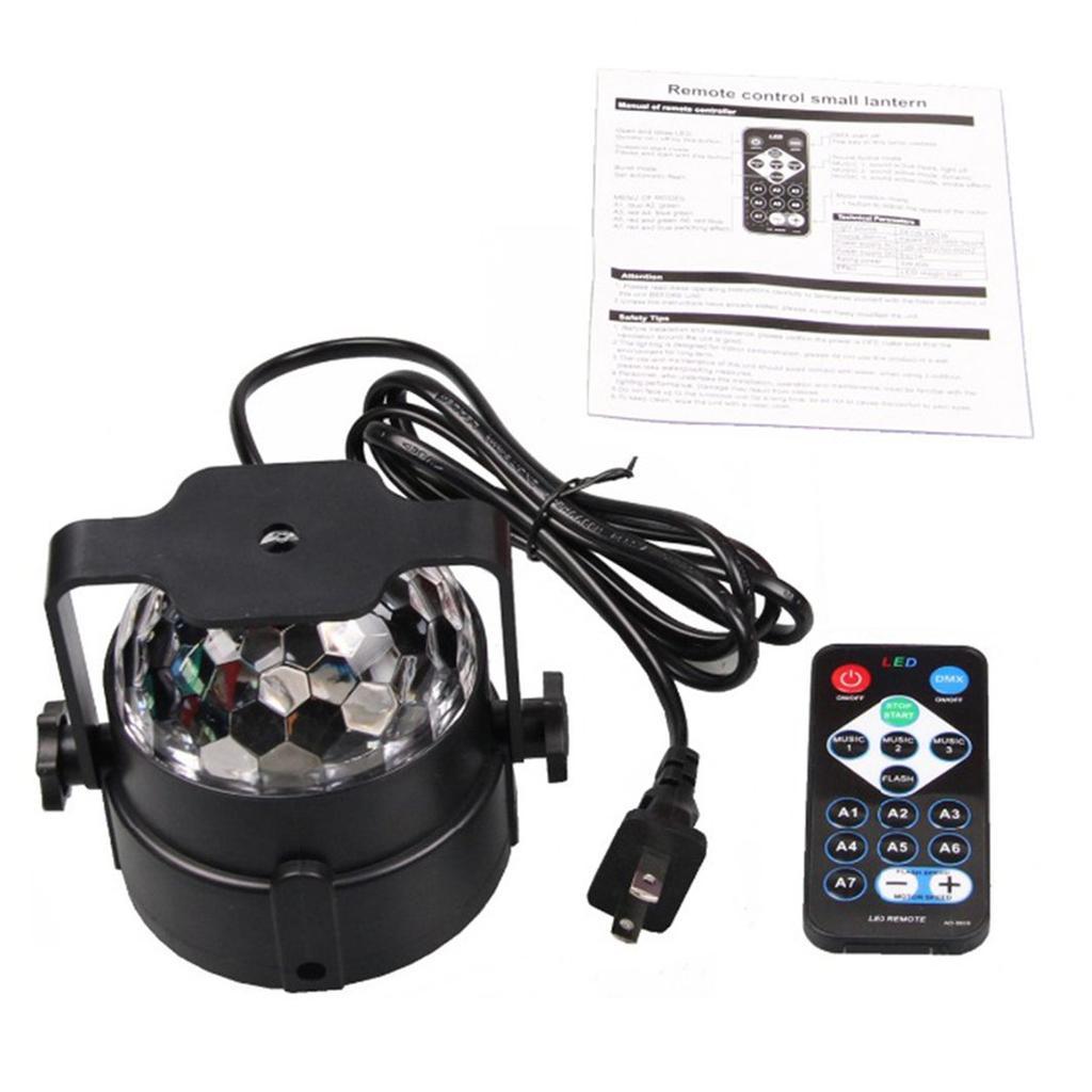 MIU Mini Disco Crystal Magic Led Stage Ball Light Lamp с дистанционным голосовым управлением - фото 3 - id-p1657210837