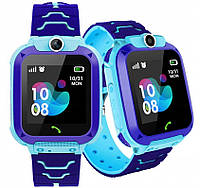 Детские Умные Смарт часы Baby Smart Watch Q12 c камерой и gps Голубые