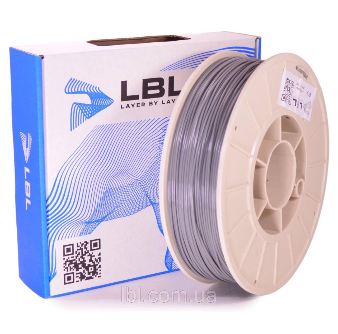 PLA (ПЛА) пластик для 3D принтера Серый 0.800 кг / 230 м / 1.75 мм - фото 1 - id-p1641023887