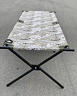 Розкладачка складане ліжко для військових. Розкладачка армійська НАТО з чохлом для зберігання та перенесення